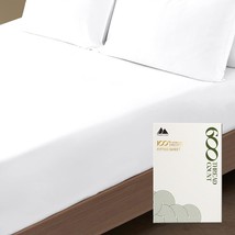 Premium Hotel Quality 1-Piece Cotton Fitted Sheet, Luxury Softest 600 Thread Cou - £46.14 GBP