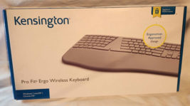 Kensington Pro Fit Ergo Wireless Keyboard K75402US Gray Windows Mac Chro... - $74.78