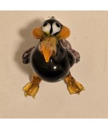 Vintage Hand Blown Spun Glass Art Duck Miniature Figurine 2.25&quot; X 1.75&quot; ... - $30.68 CAD