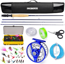 Fly Fishing Rod &amp; Reel Combo 9&#39; 5/6wt | 4-Piece Carbon Fly Rod Kit with ... - $188.80 CAD