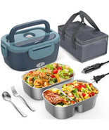 Electric Lunch Box with 2 Stainless Steel Containers, 60-80W Heated Lunc... - $153.89