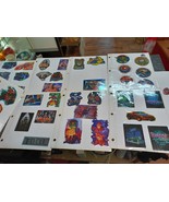 Vtg 1990s Foil Sticker Collection NWO WCW Kiss Hippy Cars Cartoons Coke 80+ - $29.69