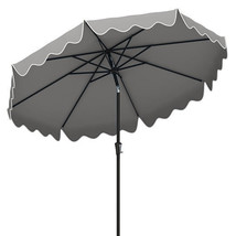 9 Feet Patio Umbrella with Crank Handle and Push Button Tilt-Gray - Colo... - $2,596.58 MXN