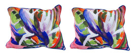 Betsy Drake Bird Of Paradise Floral 20in.X16in. Decorative Throw Pillow - £39.57 GBP