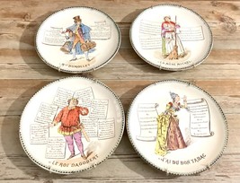 Lot of 4 Vintage Terre De Fer HB et Co  Collectible Plates 8&quot; Diameter - £54.43 GBP
