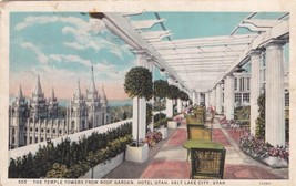 Salt Lake City Utah UT Hotel Roof Garden Postcard D17 - £2.33 GBP