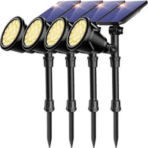 Outdoor Solar Lights, 600Lm Solar Garden Lights Solar Spot Lights For Yard Backy - £90.83 GBP