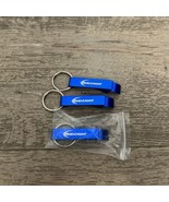 3 BUD LIGHT Beer Metal Bottle Can Opener Blue Key Ring Key Holder Key Ch... - £5.97 GBP