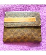 CELINE Bifold Wallet Brown Leather Compact Purse Vintage Women Authentic... - $136.75 CAD