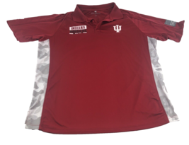 Colosseum Indiana Hoosiers Mens Polo Shirt XL OHT Support The Troops Red Gray - £17.94 GBP