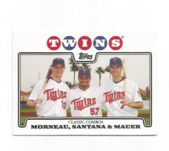 Joe MAUER/ MORNEAU/ Santana (Minnesota Twins) 2008 Topps Clasic Combos Card #287 - £3.90 GBP