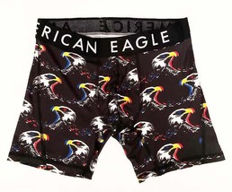 American Eagle Red Blue Yellow Eagles 6&quot; Inseam Black Flex Boxer Briefs ... - $323.42 MXN