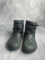 Crocs (Big Kids J4) Neo Puff Pull On Black Snow Winter Boots 207940 - $22.99