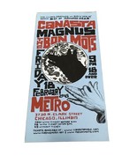 Chicago CONCERT Gig POSTER Canasta, Magnus &amp; The Bon Mots @ the Metro 2005 - $48.02 CAD
