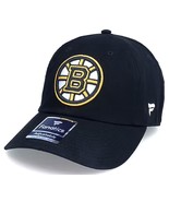 Boston Bruins NHL Fanatics Black Slouch Dad Hat Cap Adult Men&#39;s Adjustable - $20.68 CAD