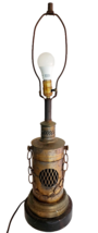1960s MCM Table Lamp Brass Nautical Industrial Internal Light Mid Centur... - $169.99