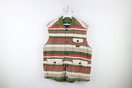 Vintage Rocawear Mens XL Distressed Striped Quilted Blank Puffer Vest Ja... - $923.82 MXN