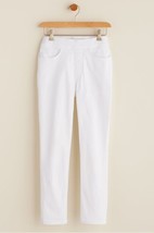 Soft Surroundings Denim Pull On Jeans Womens S Petite White Elastic Waist - £26.98 GBP