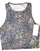 Balance Collection Women&#39;s High Neck Fitted Tank Black Abstract Print Size Small - £15.74 GBP
