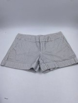 Tommy Hilfiger gray and white striped cotton spandex blend shorts size 8 - £9.58 GBP