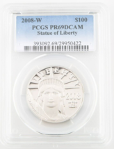 2008-W 1 Oz. Platino Águila Prueba Graduado Por Calidad Como PR69DCAM - £2,023.74 GBP