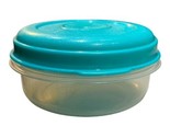 Vintage Rubbermaid Servin&#39; Saver #1 Round 14 Oz.  Container 0431 Teal Lid - £8.06 GBP