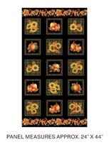 24&quot; X 44&quot; Panel Autumn Elegance Square Panel Metallic Cotton Fabric D509.46 - £7.39 GBP