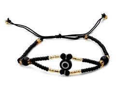 Mia Jewel Shop Evil Eye Shaped Seed Beaded Pull Tie Bracelet - Adjustable String - $14.84