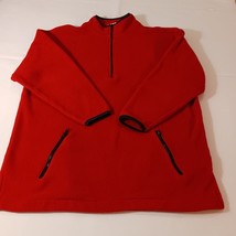 Vintage Your Mark Athletic Men&#39;s M Pullover Red Jacket 3/4 Sleeve Made I... - $16.62