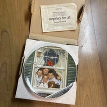 Vintage Norman Rockwell Surprises For All 1980 Christmas Edition Plate - $19.59