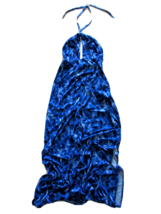 NWT Rachel Pally Reid in Gemstone Feline Blue Keyhole Halter Maxi Dress L $238 - £64.70 GBP