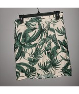 Ladies H&amp;M Tropical Skirt Sz 6 Summer   Cream Green - £15.49 GBP