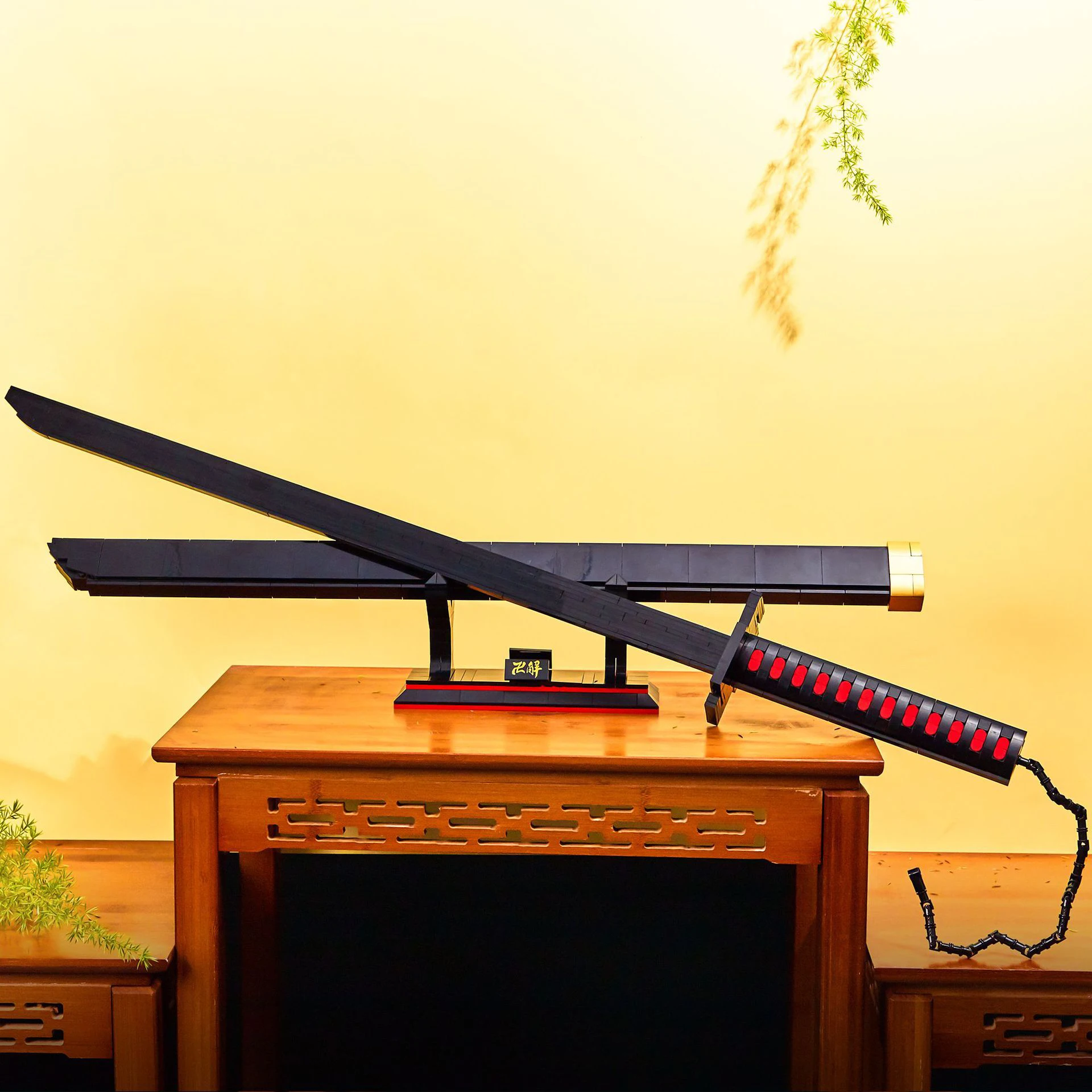 85.5cm Bleach Sword Holder Building Blocks Days Locked On Chop Figures Japanese - £80.49 GBP