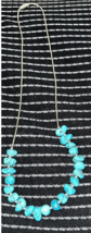Northwest Native Artisan Made Silver Necklace Turquoise - £18.70 GBP