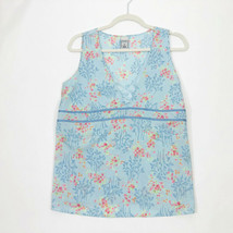 EUC Old Navy Blue Floral Empire Waist Maternity Sleeveless Blouse Size M... - £12.45 GBP