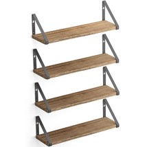 Ponza Floating Shelves Wall Mounted Set Of 4, Wall Shelves For Bedroom, Bathroom - £40.49 GBP