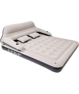 King Size Air Mattress Blow up Bed with Inflatable Headboard and Pillows - $89.06