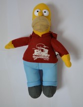 The Simpsons Homer Simpson Plush Mat Groening red hoodie 2006 used Please Look A - $20.72