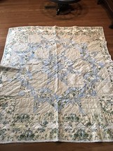 Estate Find - Handmade Patchwork Quilt-Beautiful Blues &amp; Whites- 67”x76” - £94.74 GBP