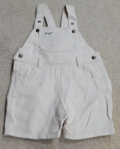 Vintage 90s Baby Guess Jeans Toddler White Adjustable Overalls Size 24 M... - £18.91 GBP