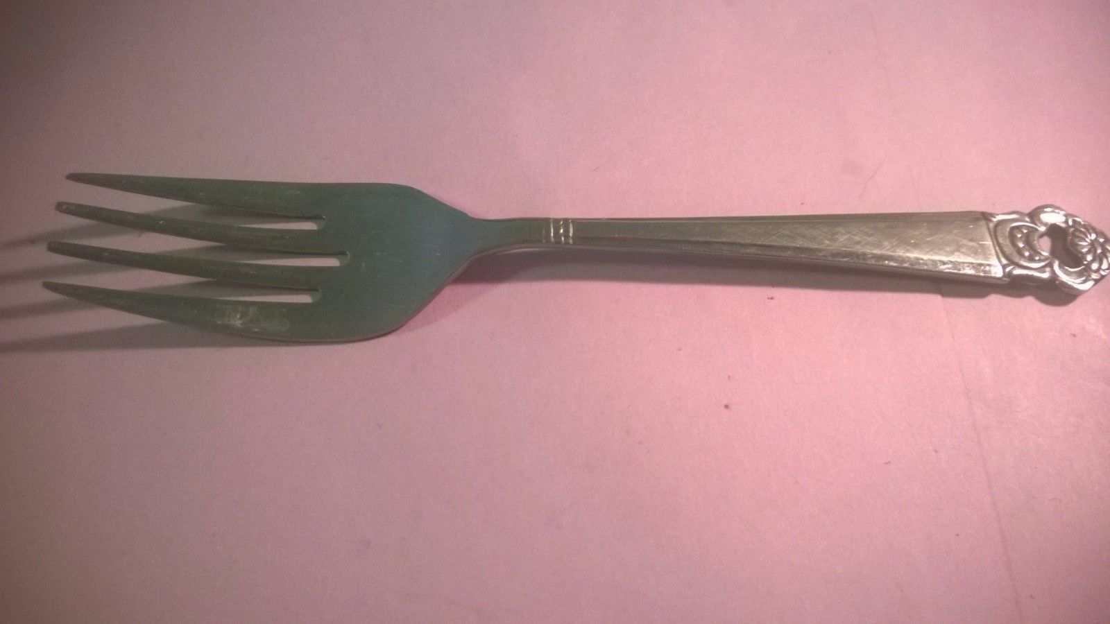 Unbranded Stainless Steel Flatware 6 1/8&quot; Individual Salad Fork Flower D... - $5.00