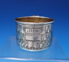 Gorham Sterling Silver Baby Cup w/ GW Alphabet Children Studying #W6-21 ... - €314,66 EUR