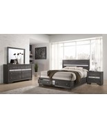 Shaker White Queen Bedroom Set w/ Crystal Tufted LED Headboard - $30,397.46 MXN