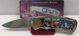 Frost Cutlery Gold Plated Handle Firefighter's Knife 15-989G - $18.69