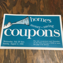 Vintage defunct Horne&#39;s department store money saving coupon booklet hom... - $19.75