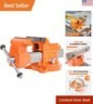 Durable 4-Inch Bench Vice with Enhanced Clamping Force and Secure Swivel... - $78.70