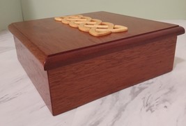 Handmade Mahogany Valet  or Jewelry Box With Celtic Chain  - $65.00