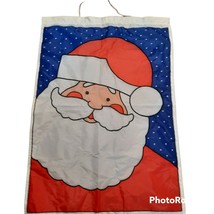 Vtg Avon Santa Claus Banner/Flag - Indoor Outdoor Nylon - 21&quot; x 29&quot; - Pr... - £6.43 GBP