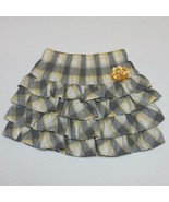 Gymboree Bright Owl Girls Gem Flower Plaid Ruffle Skirt size 5 - £13.56 GBP