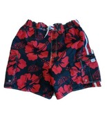 Faded Glory Men&#39;s Board Shorts Swim Trunks Dark Navy Red  Flower  Med/32-34 - $9.69